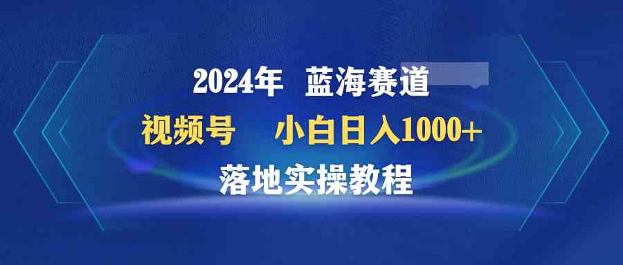 （9515期）2024年蓝海赛道 视频号 小白日入1000+ 落地实操教程 - IT日志资源网-IT日志资源网