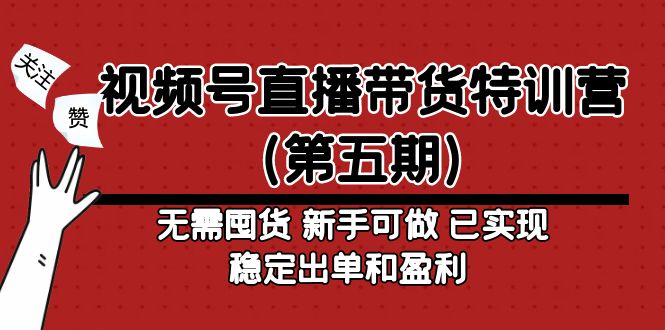 视频号直播带货特训营（第五期）无需囤货 新手可做 已实现稳定出单和盈利 - IT日志资源网-IT日志资源网