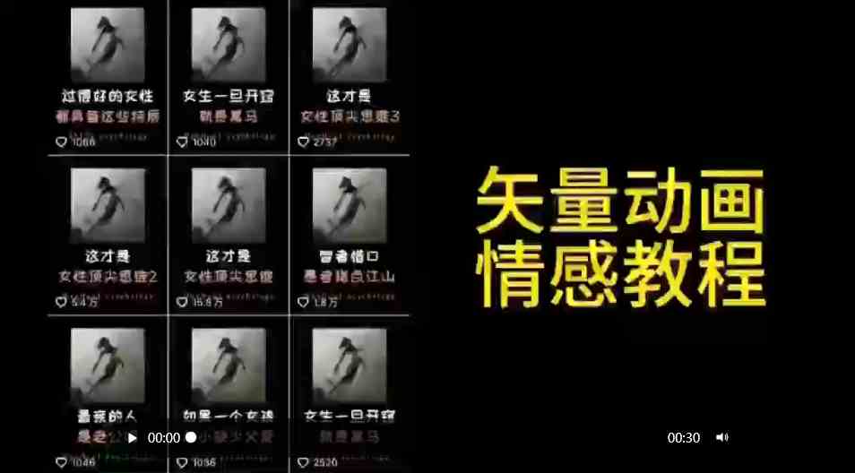 （9334期）矢量动画情感教程：高点赞涨粉，适合情感、思维、创业教育等赛道 - IT日志资源网-IT日志资源网