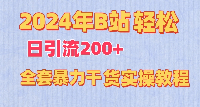 2024年B站轻松日引流200+的全套暴力干货实操教程 - IT日志资源网-IT日志资源网