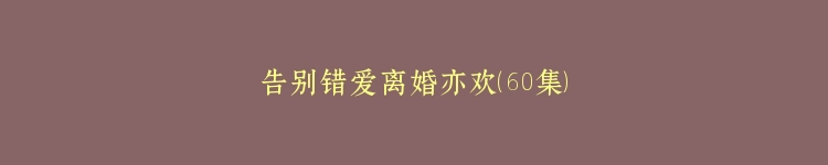 告别错爱离婚亦欢（60集）