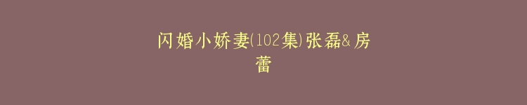 闪婚小娇妻（102集）张磊＆房蕾