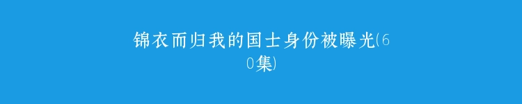 锦衣而归我的国士身份被曝光（60集）