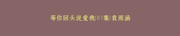 等你回头说爱我（87集）袁雨涵
