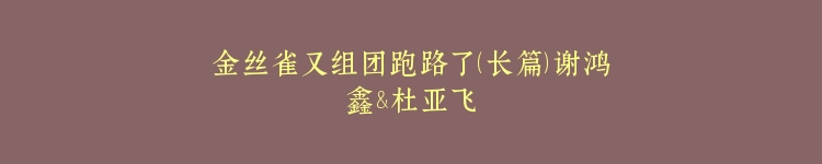 金丝雀又组团跑路了（长篇）谢鸿鑫&杜亚飞