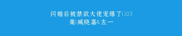 闪婚后被禁欲大佬宠爆了（103集）臧晓嘉＆左一
