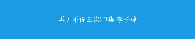 再见不说三次（71集）李子峰