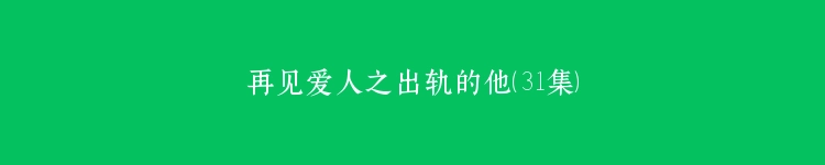 再见爱人之出轨的他（31集）