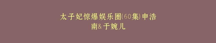 太子妃惊爆娱乐圈（60集）申浩南＆于婉儿