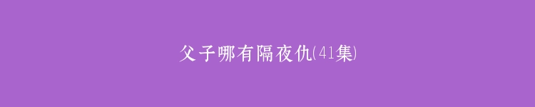 父子哪有隔夜仇（41集）