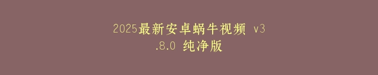 2025最新安卓蜗牛视频 v3.8.0 纯净版-IT日志